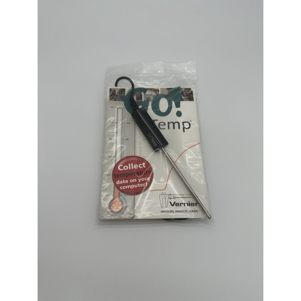 Vernier Go!Temp USB Temperature Probe Sensor Data Logger GO-TEMP w/ Manual